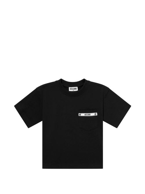 T-shirt unisex Moschino Kid Teen maxi nera MOSCHINO KID-TEEN | HUM05MLAA0160100